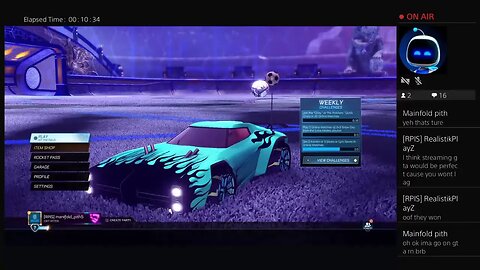 Playing rocket league