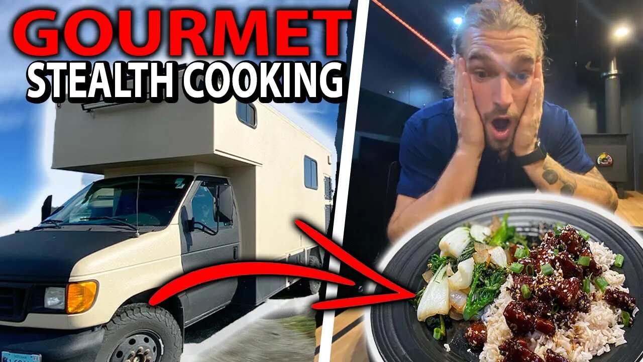 Cooking Gourmet Chicken Teriyaki In a Van