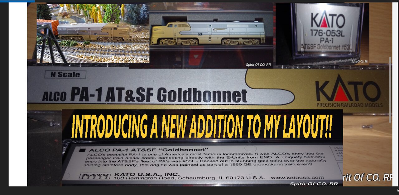 INTRODUCTION TO MY NEW KATO AT&SF GOLDBONNET!! NEW ADDITION TO MY LAYOUT