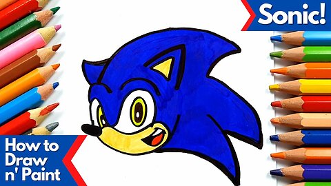 How to Draw and Paint Sonic's Face