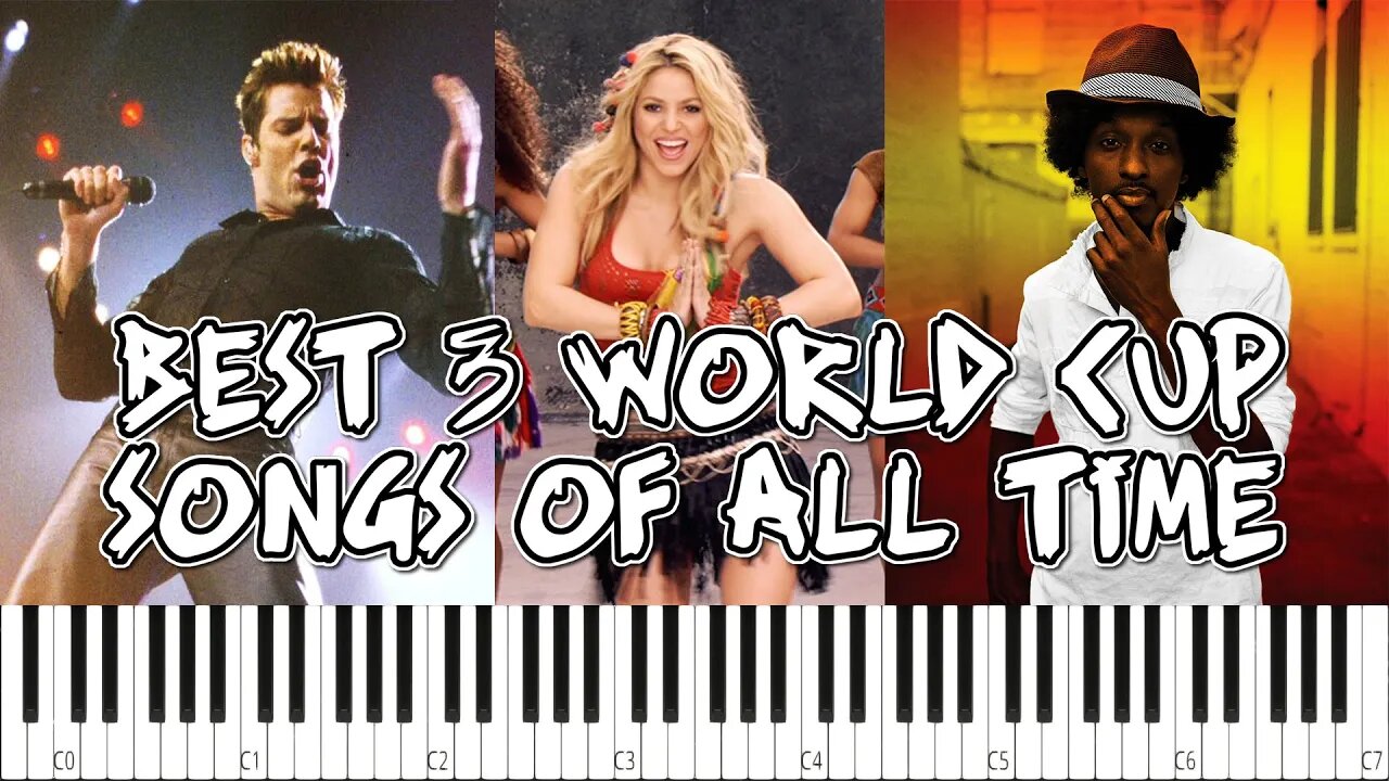 Best 3 FIFA World Cup Songs in 1 minute (Piano Tutorial)