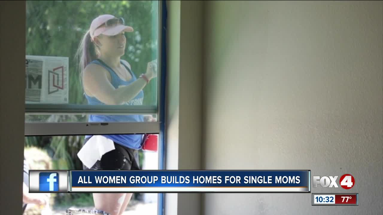 All women group builds homes for two single moms