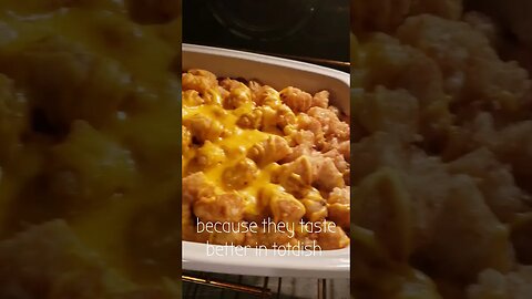 Making some tater tot hotdish with 10 year old garden green beans