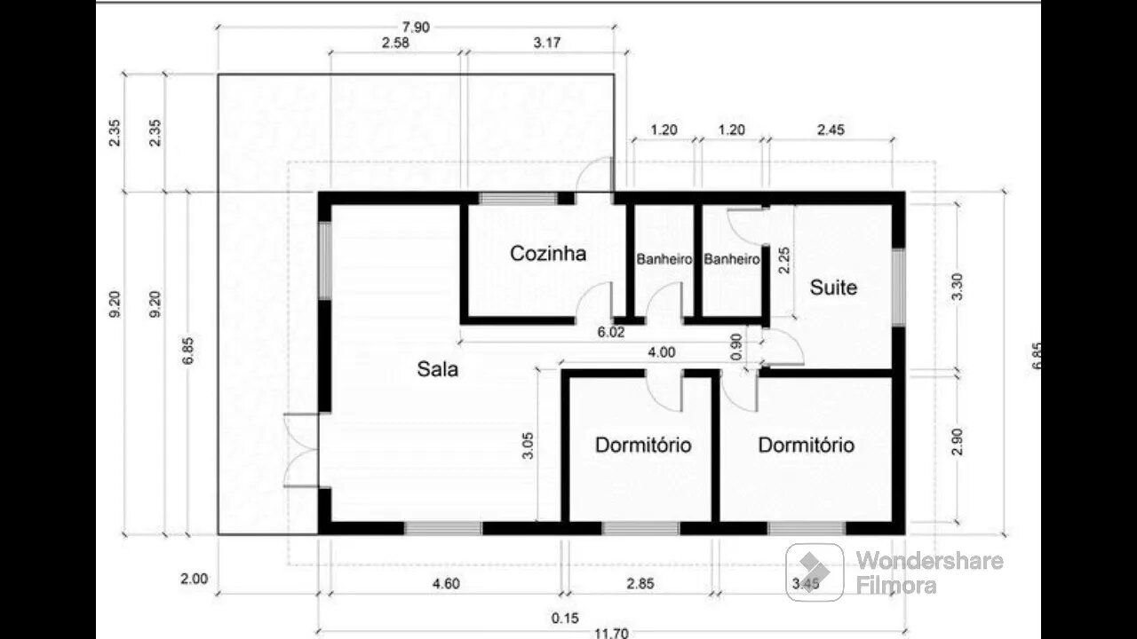 ✅planta baixa de casa teria 9x17⏭️⏯️◀️⏪⏮️