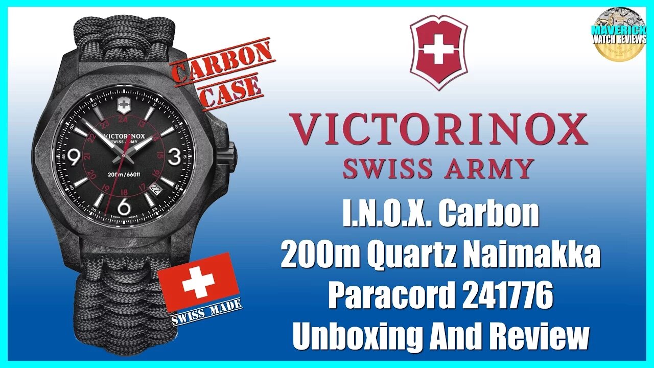 Worth The Money? | Victorinox I.N.O.X. Carbon 200m Quartz Paracord 241776 Unbox & Review