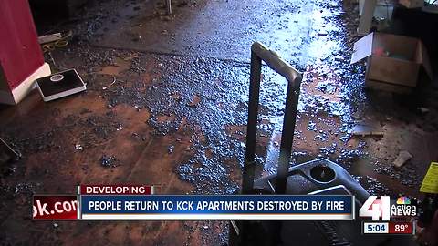 Survivors take stock after KCK apartment blaze