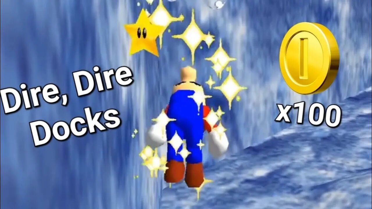 100 Coin Star in Dire, Dire Docks - Super Mario 64