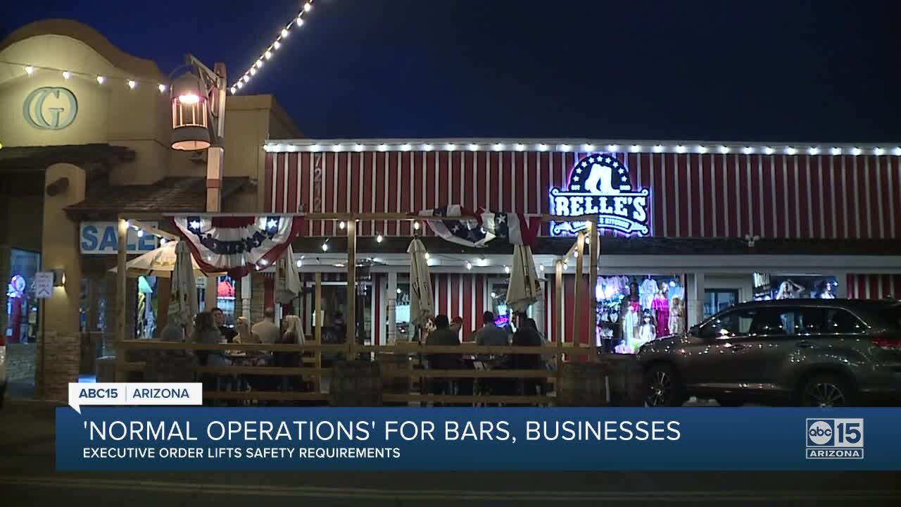 Normal operations' for bars and businesses under Ducey's executive order