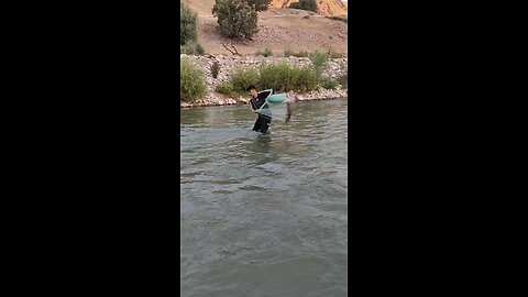 fishing in the river