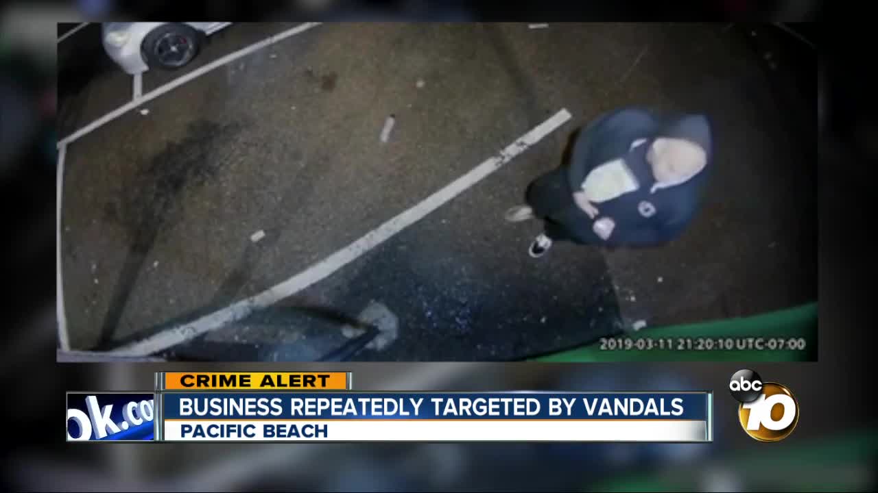 Pacific Beach business captures vandal on camera