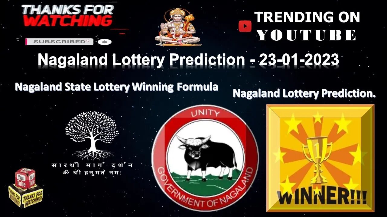 23-01-2023 NAGALAND STATE LOTTERY PREDICTION NUMBER FOR TODAY - आज के लिए नागालैंड राज्य लॉटरी