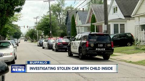 Investigating stolen car with child inside