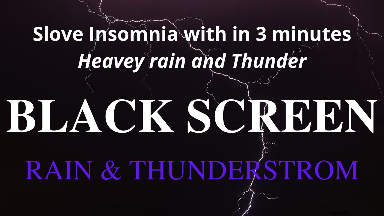Black Screen Rain Video for sleeping and relaxing