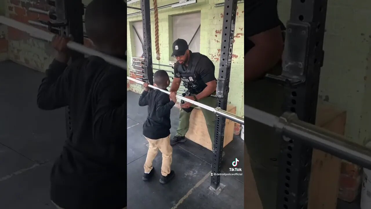 Officer Lamar Harris is building strong bonds with the local youth of Core City Fitness...