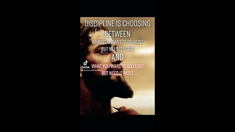 Discipline is choosing between…