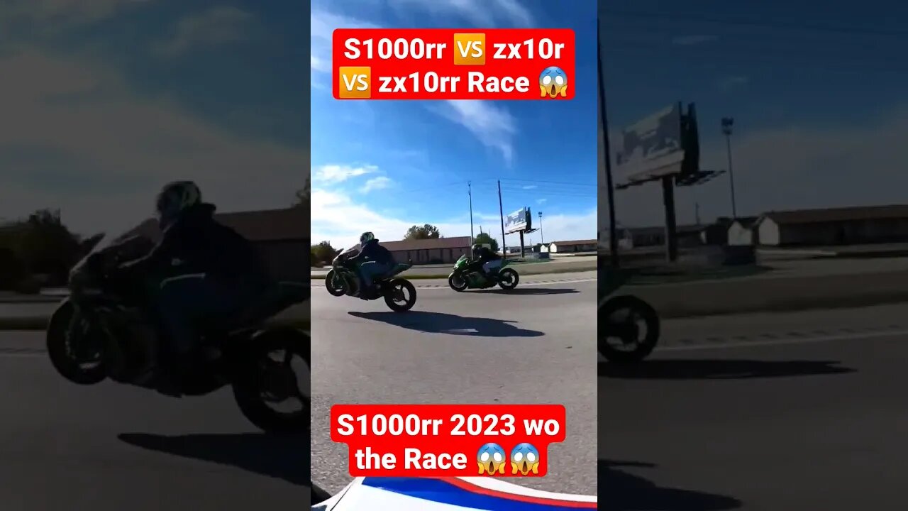 Revving to Victory: BMW S1000RR 2023 vs. ZX10RR vs. ZX10R - Who Will Cross the Finish Line First? 😱😱