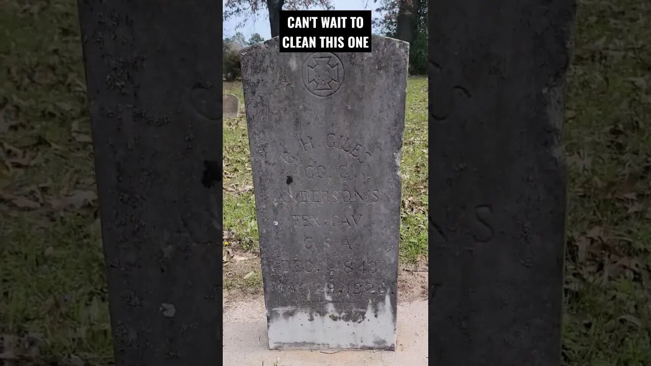 Should clean up great. #headstone #cemetery #taphophile #grave #veteran #dirty