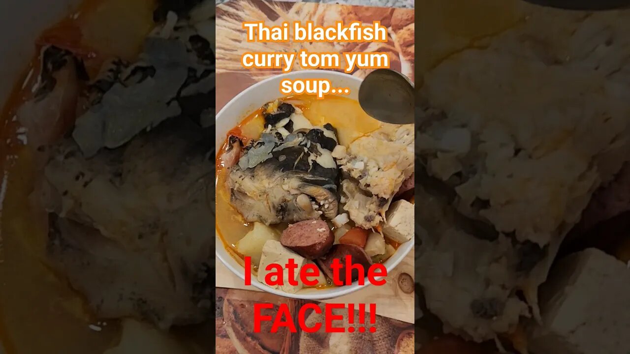 Curry Blackfish Soup Tom Yum Thai Style... The fish head is the best part!!!