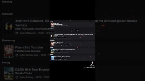 Stream Schedule :3 #clip #shorts #stream #game #birb #baka #bird #twitchDE #fun #crazy #anime