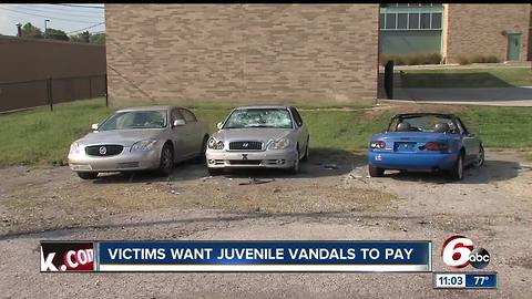 Victims of juvenile vandalism want kids to pay