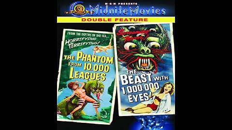 PHANTOM FROM 10,000 LEAGUES 1955 & BEAST WITH A MILLION EYES 1955 Sci-Fi Monsters DOUBLE FEATURE