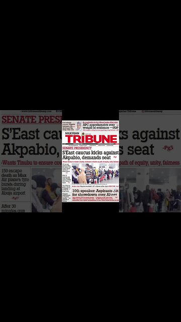 Today's Newspapers #newsupdate #breakingnews #dailynews #newsinnigeria #newstoday