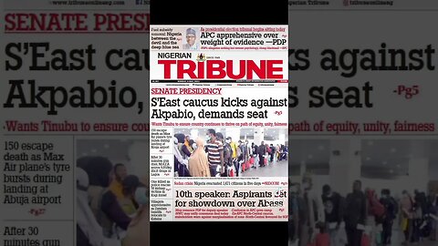 Today's Newspapers #newsupdate #breakingnews #dailynews #newsinnigeria #newstoday