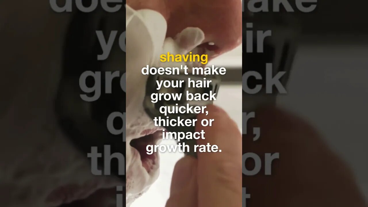 Does Shaving Make Hair Grow Back Quicker ?