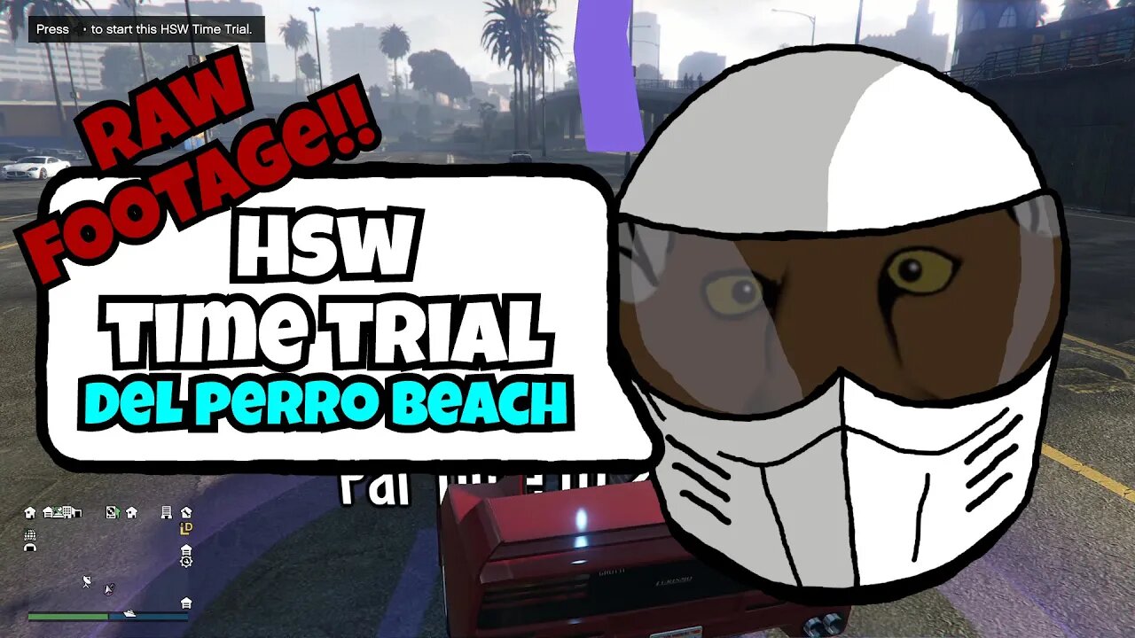 HSW Time Trial- Del Perro Beach, GTA Online Raw Footage | GTA V