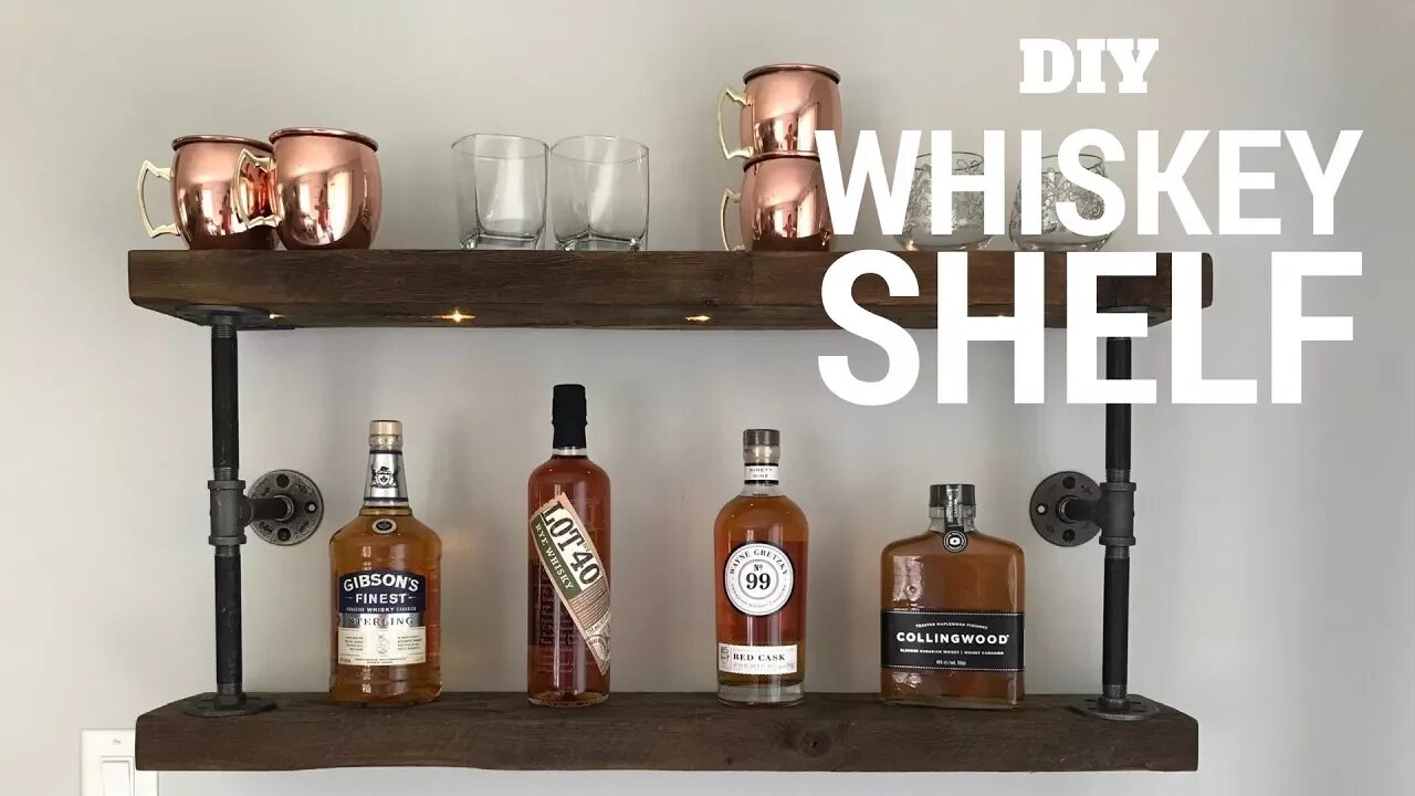 DIY Whiskey Shelf