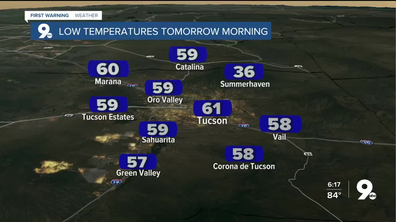 Cool temperatures the next few mornings