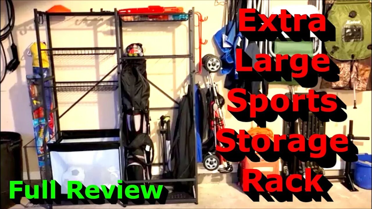 Extra Large Sports Storage Rack - Full Review - Very Nice Rack