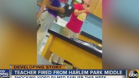 Teacher fired from Harlem Park Middle after racial slurs caught on camera