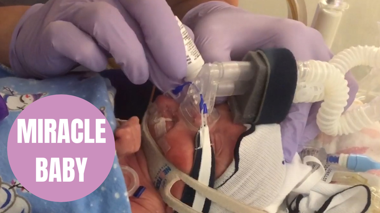 Meet incredible baby Grace born FOUR MONTHS premature