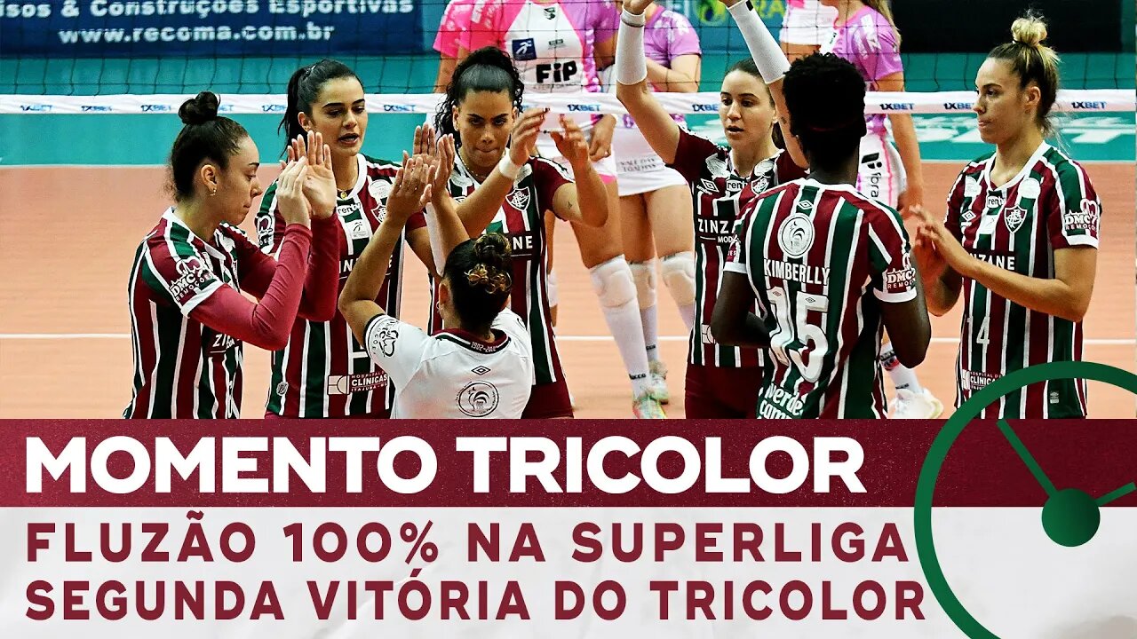 FLUMINENSE VENCE A SEGUNDA NA SUPERLIGA DE VÔLEI E SEGUE 100%