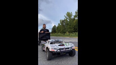 MASSIVE RC GAS CAR TOWS ME AROUND 😂🚗