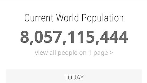 EARTH POPULATION 8.057.115.444