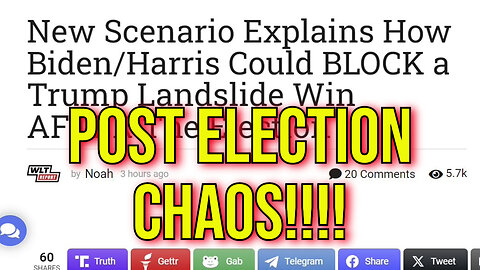 Plausible Post Election Chaos Scenarios