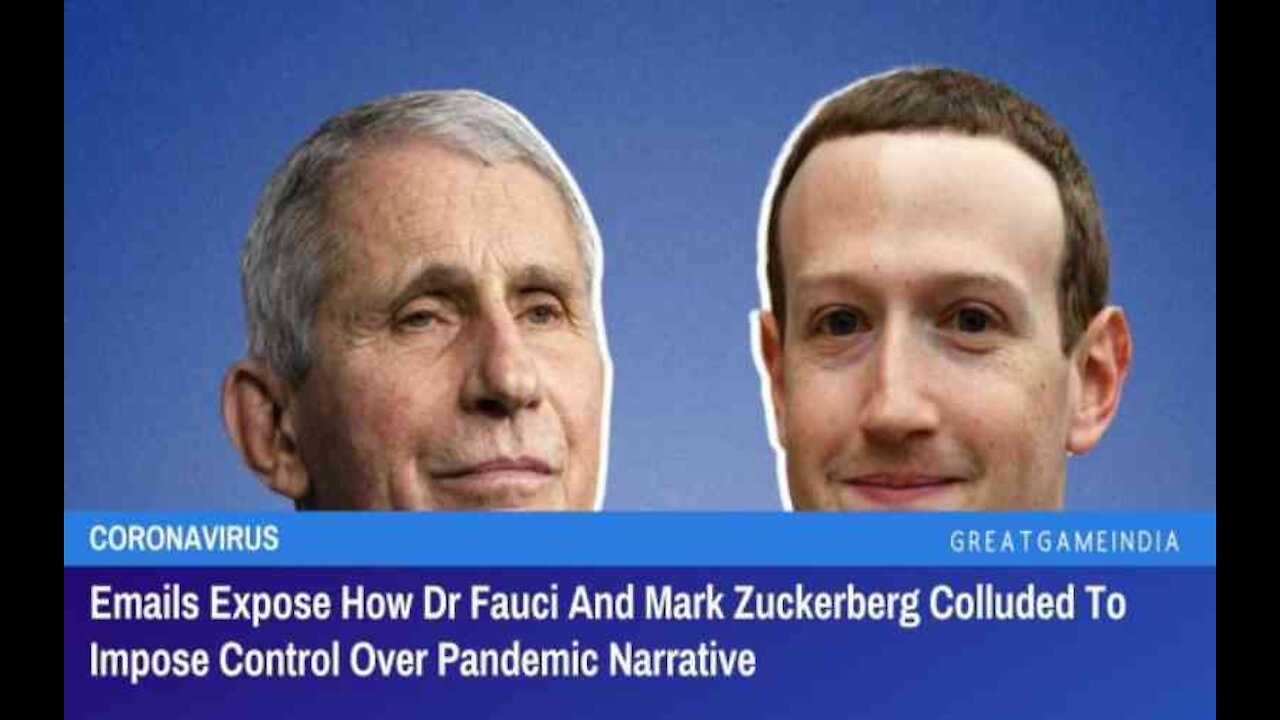 Published emails reveal how Fauci and Mark Zuckerberg agreed to gain control of the pandemic