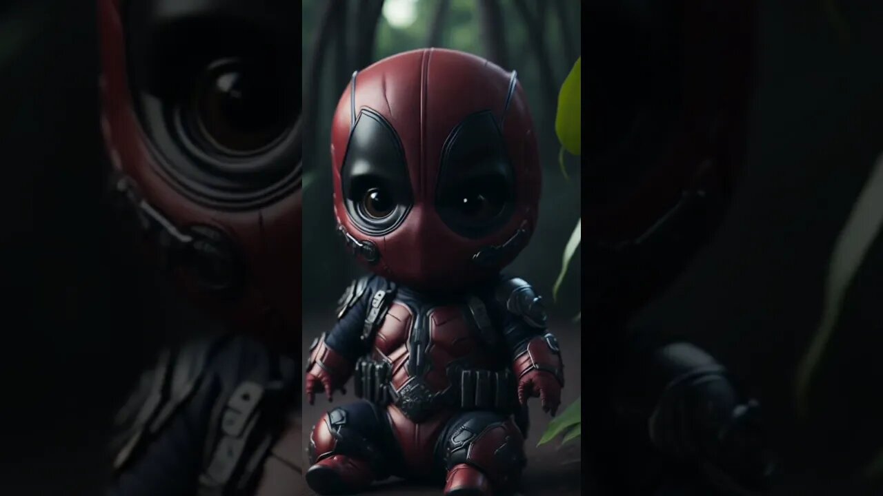 Cute Deadpool Baby Chibi in Forest short #shorts#shortsvideo#Deadpool#Chibi