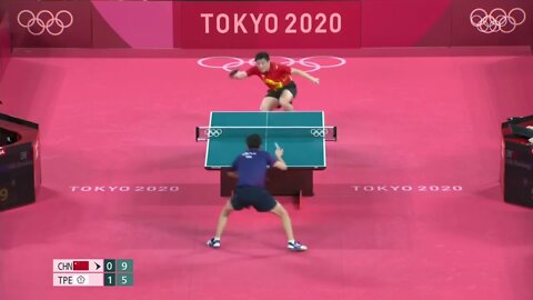 Fan Zhendong vs Lin Yun Ju SF Tokyo 2020 Olympic Highlights 10