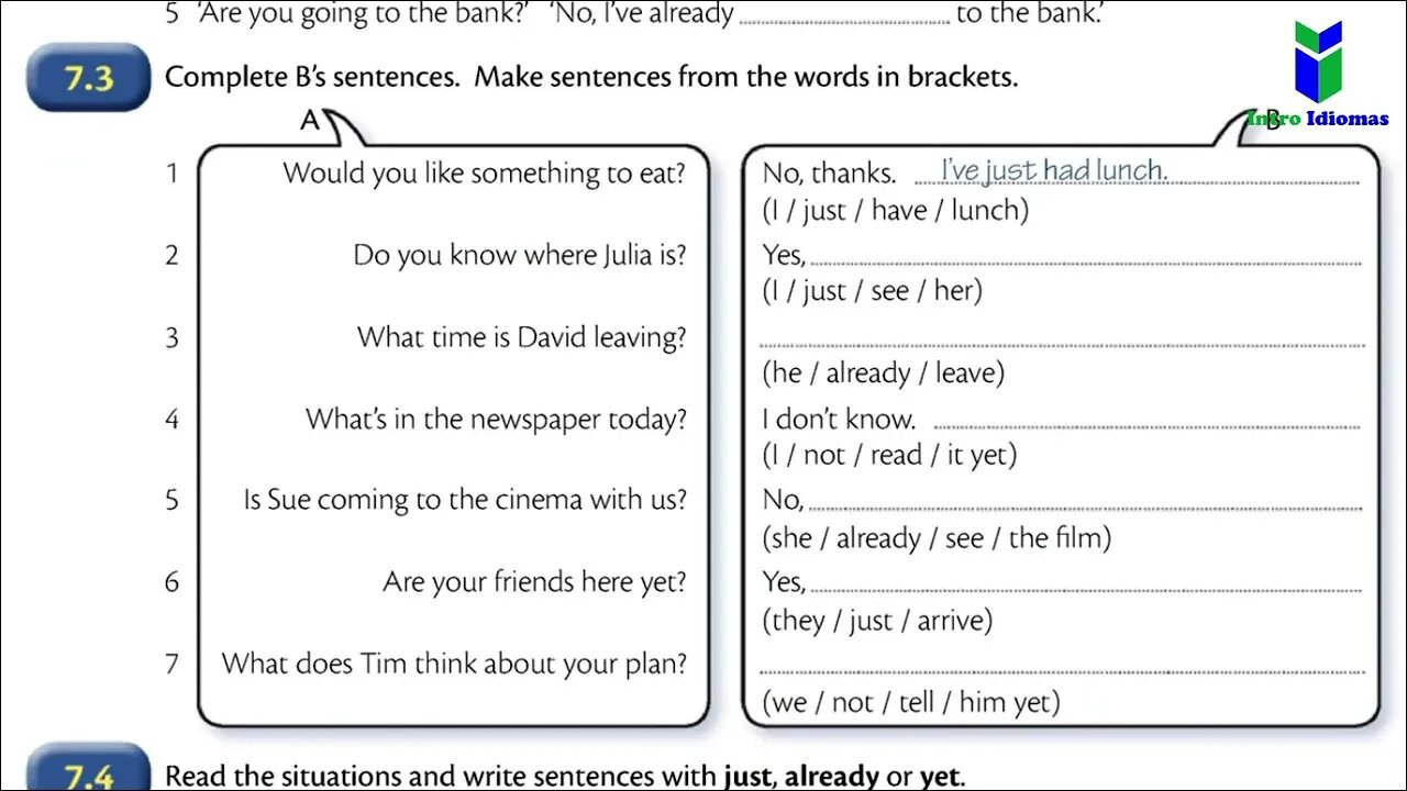 007 - 008 - Present perfect I have done - ENGLISH GRAMMAR IN USE - UNITS 7, 8