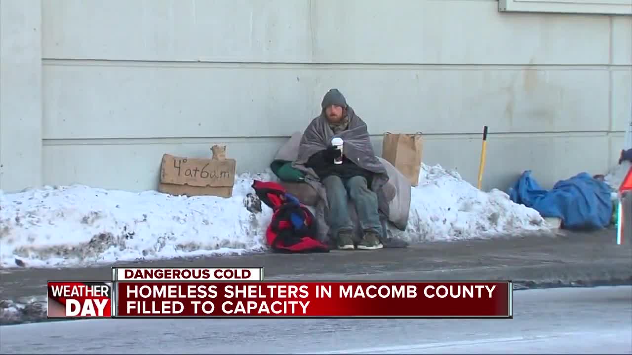 Homeless shelters in Macomb County filled to capacity