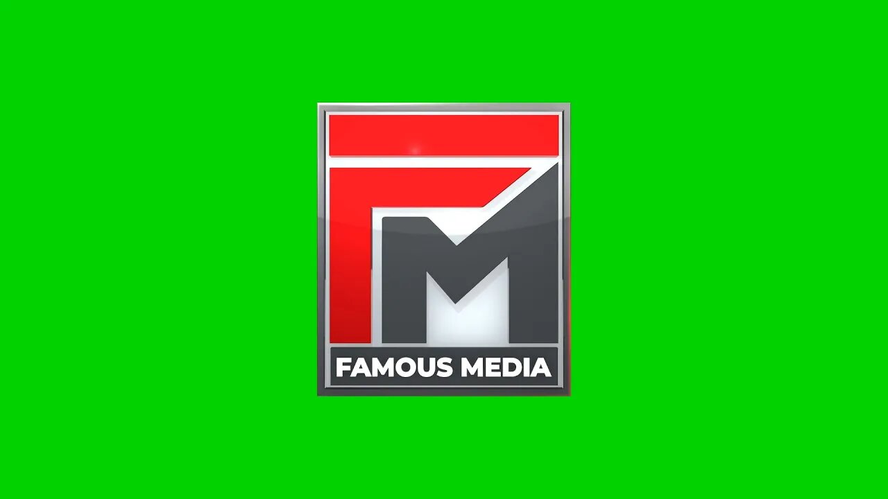 FAMOUS MEDIA 3D Animation Logo #3dlogo #logoanimation #greenscreen #motiongraphics #logo