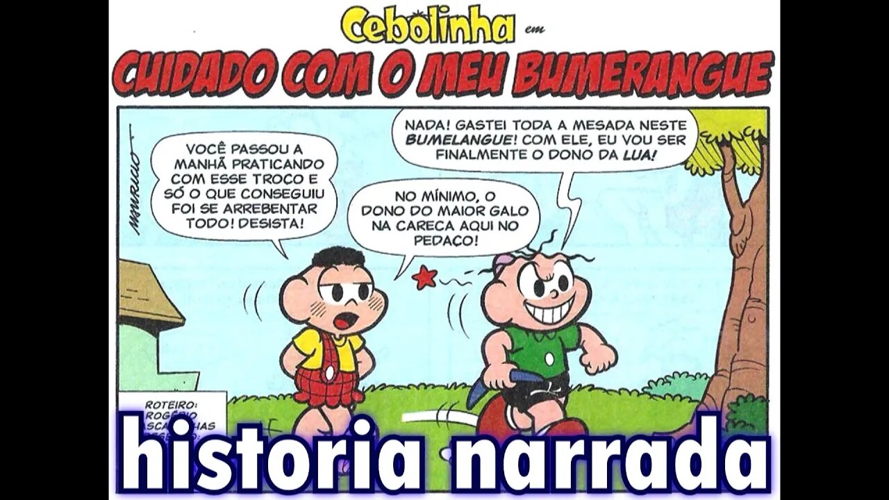 Cebolinha em-Cuidado com o meu bumerangue | Gibis do Rapha