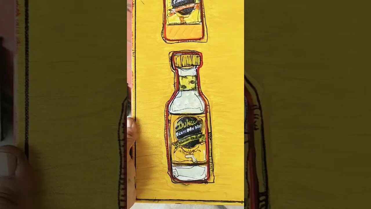 Duke's Southern Sauces Painting by Mister 8 #dukesmayonnaise #outsiderart #folkart #mister8