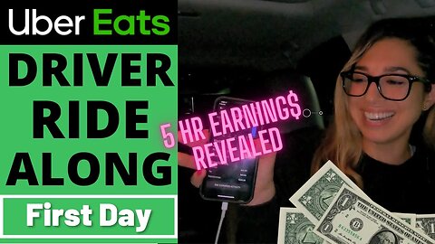 Uber Eats Driver First Day Ride Along | 5 Hour Earning$ Revealed! | Part 3