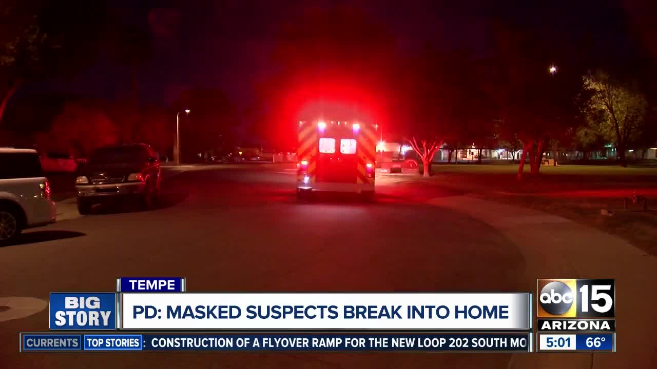 Masked suspects break into Tempe home, shoot resident, police say