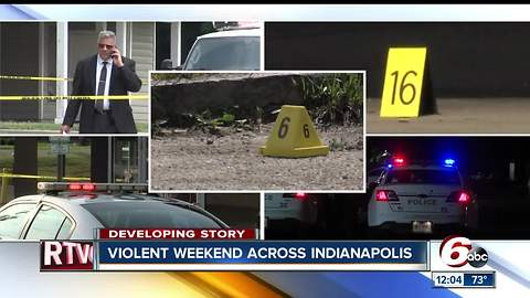 11 people shot, 3 killed in violent Indianapolis weekend