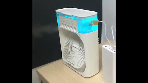 Refrigerador De Ar Ventilador Portátil Com Led Reservatório De Água Led Usb